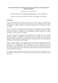 THE TURAS PROJECT: INTEGRATING SOCIAL