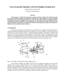 use of graph theory and networks in biology