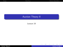 Auction Theory II