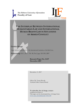 The interplay between international humanitarian law and