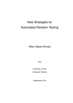 New Strategies for Automated Random Testing