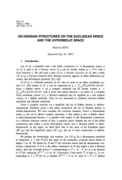 on hessian structures on the euclidean space and