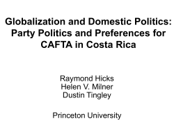 Party Politics and Preferences for CAFTA in Costa Rica