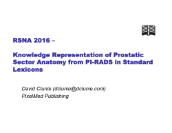 RSNA 2016 &ndash; Knowledge Representation of Prostatic