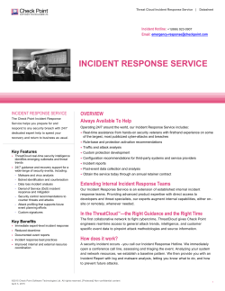 ThreatCloud Incident Response