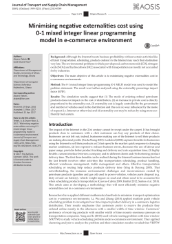 Minimising negative externalities cost using 0