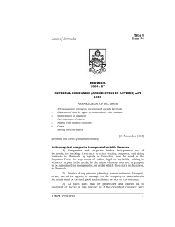External Companies (Jurisdiction in Actions) Act 1885