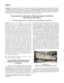 self-healing concrete - University of Pittsburgh