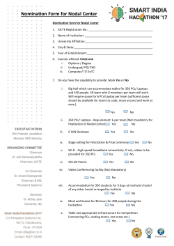 Nomination Form for Nodal Center
