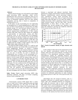 FIR DIGITAL FILTER BY LOOK-UP-TABLE OPTIMIZATION BASED
