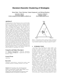 Decision-theoretic Clustering of Strategies