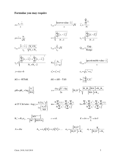 EDTA [ ] [ ]+ Ka - U of L Class Index