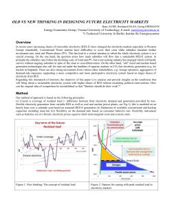 old vs new thinking in designing future electricity markets