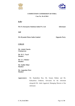 M/s Fx Enterprise Solutions India Pvt. Ltd Informant And M/s Hyundai