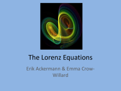 An Introduction to the Lorenz Equations