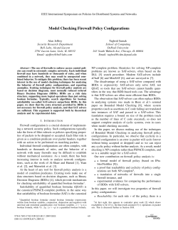 Model Checking Firewall Policy Configurations