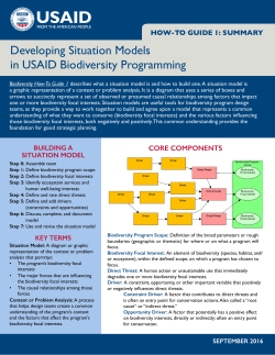 Developing Situation Models in USAID Biodiversity Programming