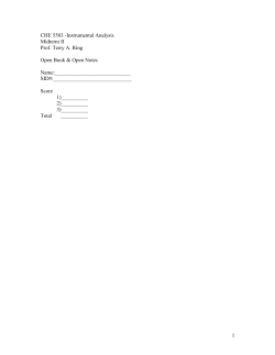 CHE 5503 MidTerm II