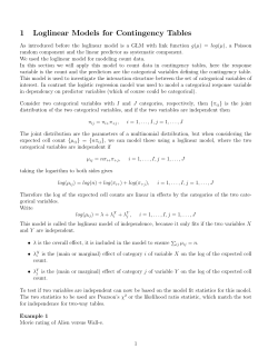 1 Loglinear Models for Contingency Tables