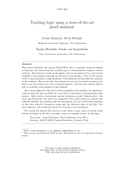 Teaching logic using a state-of-the-art proof assistant