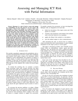 Assessing and Managing ICT Risk with Partial Information