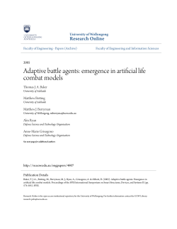 Adaptive battle agents: emergence in artificial life