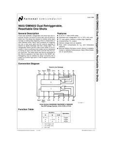 9602 DM9602 Dual Retriggerable Resettable One Shots