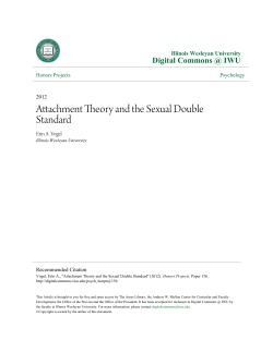 Attachment Theory and the Sexual Double Standard