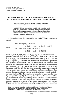 global stability of a competition model with periodic coefficients and