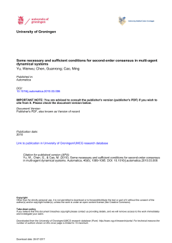 University of Groningen Some necessary and sufficient conditions