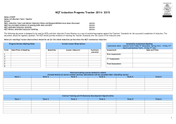 NQT Induction Progress Tracker 201
