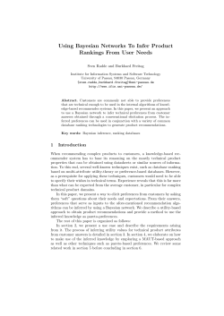 Using Bayesian Networks To Elicit Preferences