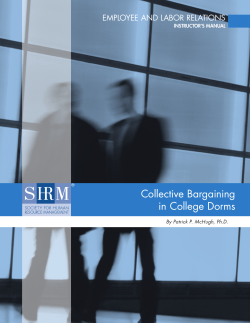 Collective Bargaining in College Dorms Instructor`s Manual
