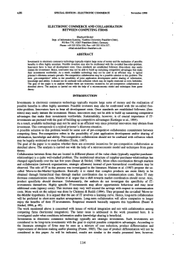 ELECTRONIC COMMERCE AND