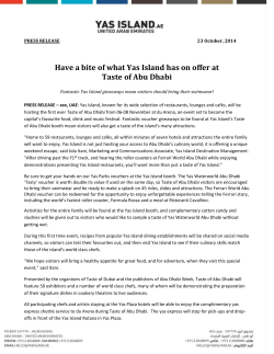 Have a bite of what Yas Island has on offer at Taste of