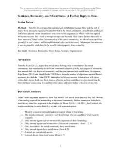 Sentience, Rationality, and Moral Status: A Further Reply to Hsiao