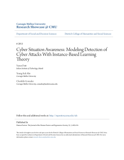 Cyber Situation Awareness: Modeling Detection of Cyber Attacks