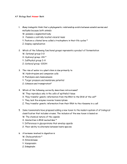 A.P. Biology Bowl Answer Bank