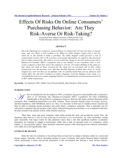 Effects Of Risks On Online Consumers