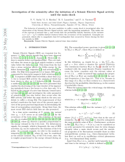 Investigation of the seismicity after the initiation of a Seismic Electric