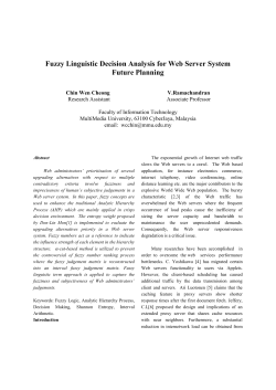 Fuzzy Decision Analysis for Web Service Future Planning
