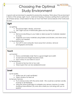 Choosing the Optimal Study Environment