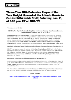 Three-Time NBA Defensive Player of the Year Dwight Howard of the