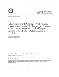 Relative Sensitivity to Change of Psychotherapy Outcome Measures