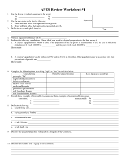 AP Exam Review Worksheet