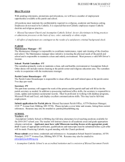 Help Wanted With pending retirements, promotions and relocations