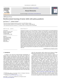 Neural Networks Reinforcement learning of motor skills with policy