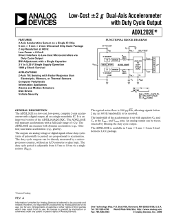 ADXL202E Low-Cost +2 g Dual-Axis Accelerometer with Duty Cycle