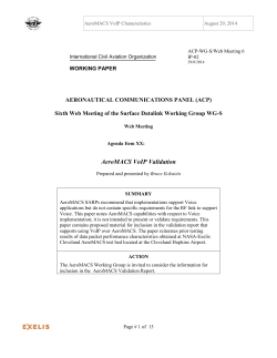 AeroMACS VoIP Validation