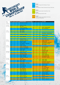 Date Time Game Group BOSSARD ARENA Time